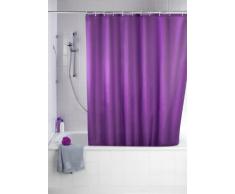 Wenko 20035100 Cortina de Ducha Unicolor Lila Antimoho - Antibacterial, Lavable, Poliéster, Lila