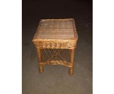 TABURETE BAÑO CUADRADO CON COJIN MIMBRE MIEL