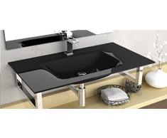 LAVABO SOBRE MUEBLE ART&BATH CRISTAL FLOAT PINTADO NEGRO 610x460 (NO INCLUYE MUEBLE)