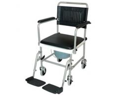 Silla con inodoro TRS 130 cromo/negro (Drive Medical), ayuda de inodoro