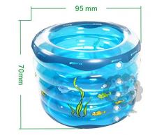 Práctico portátil Thicken Hardy bañera hinchable para adultos Baño Sauna La bañera plegable QLM-bañera inflable y baño de inmersión inflable (Color: azul) Bañera inflable de gran tamaño espesado Bañe , blue , 95cm