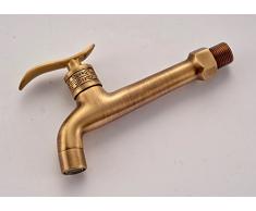 VanMe Grifo de Lavabo Latón Antiguo Lavadora Grifo montado en la Pared Rp Piscina de Agua Fría del Grifo