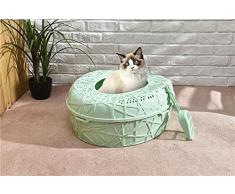 Arenero Para Gatos Gatera PortáTil Grande Aseo HigiéNico Con Cubierta Caja de Basura MS-002 , green