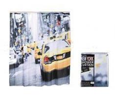 Cortina de ducha de poliéster con taxi de Nueva York, 180 x 180 cm