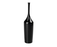 mDesign Escobillero de baño con cepillo para inodoro - Moderno y elegante soporte con escobilla de baño - Fabricación de alta calidad - En plástico duradero - negro