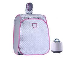 ZFF Casa Sauna De Vapor, Portátil Sauna Cabina Vapor Cuerpo Completo Fumigación SPA Sauna De Vapor Tienda para Perder Peso Eliminar La Toxina (Color : Silver)