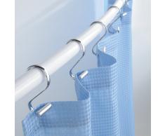 InterDesign 76750EU - Set de 12 ganchos con barra-T para ducha, color cromado