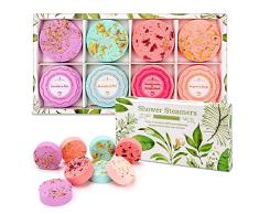Set de regalo bomba de baño, Eletorot 8 tabletas de vapor de ducha de aromaterapia para vaporizar la ducha de spa, bombas de baño para ducha, fundas para ducha