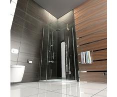 Cuarto circular (cabina de ducha 90 x 90 con al nano-recubrimiento Cristal Redondo Diseño Mampara de ducha para cristal de baño con Alpen Berger