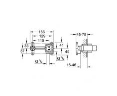 Grohe parte interior grifo lavabo mural Ref. 23319000