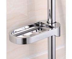 INCHANT Shower Rail Clip-on Jabonera para baño Jabonera, material ABS (apto para tubo de 24 mm)