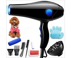ZHONGYI666 Secador De Pelo para Perros,secador De Perrosesterilización De Iones De Luz Azul Doble Insurance2000w Velocidadpeluquería Dealta Velocidad Blaster Fur Blower With6 Gear Temperature