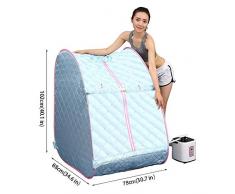 SMLZV De Vapor portátil Sauna SPA Sauna Personal - for Bajar de Peso Detox Relajación Una Persona Sauna con Control Remoto, Plegable (Color : Blue)