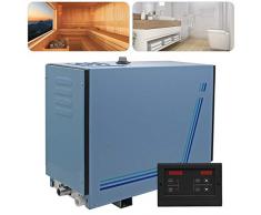 Hanchen 6KW Generador de Vapor para Sauna Baño Turco Ducha 6m³ con Controlador Digital Temperatura y Tiempo Ajustable 35-55℃ 30min-12h 220V CE