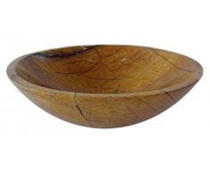 Lavabo de piedra de mármol natural de color marrón. Regenwald. 40 x 13 cm. DEB0042