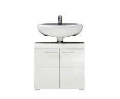 trendteam 1393-301-01 Amanda - Mueble bajo lavabo (60 x 56 x 34 cm), diseño satinado, color blanco