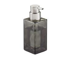 mDesign Dosificador de jabón en Espuma Recargable con 414 ml de Capacidad – Dispensador de jabón Rectangular de Cristal con Cabezal de plástico – Dispensador de jabón de Manos Transparente/Tintado