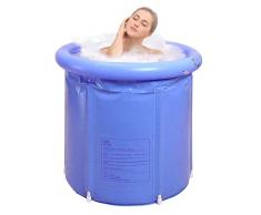 WXL Bañera Plegable Portátil Bañera Hinchable Sauna Steam Cubo De Baño Para Adultos Diámetro Piscina Para Niños 75cm Altura 75cm Azul