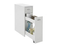 FMD Möbel Denia Cómoda de Baño, Madera, Blanco, 20x45x61 cm