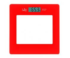 Jata Hogar 290 Báscula electrónica de Cristal con Visor LCD, Rojo