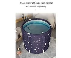 LSJTY Barril de baño del hogar Engrosamiento Plegable Neto de Aislamiento baño Barril Hijos Adultos de hidromasaje Sauna portátil Sudor Fuerte Bañera Barril