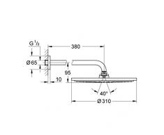 Grohe Essence - Ducha empotrada Juego de ducha color cromo Ref. 26066000