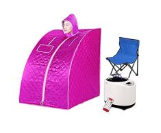 ZFF Caja Sauna, Portátil Sauna De Vapor Cabina para Personal SPA Baño Sauna Calentador del Cuerpo Desintoxicar Perder Peso con Silla Cuerpo Completo Fumigación