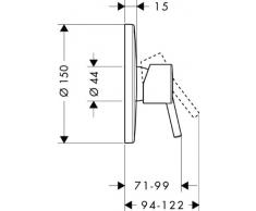 Hansgrohe Talis S Grifo de Ducha Empotrado, Cromo
