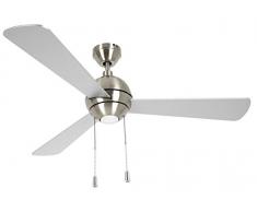 Bordono Lucci Air BI2100388 ventilador de techo 122 cm hoja de varios disponible en colores luz LED incluye grifo de cocina con cadena cromo cepillado