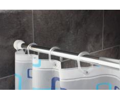 Ridder 553010-350 - Riel para Cortina de Ducha con Muelle (110-245 cm, diámetro 25 mm), Color Blanco