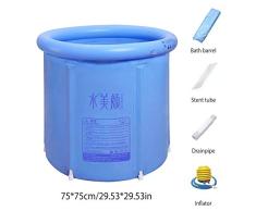 Sunneey Bañera Plegable, Bañera Inflable De Plástico, Bañera De PVC Liviana Y Resistente, Tina De Remojo Portátil para Baño De Niños Adultos 65 70 Cm / 70 70 Cm / 75 75 Cm