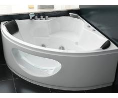 Whirlpool Bañera Tuscany con 10 Boquilla De Masaje + Iluminación Subacuática / Luz + Bañera De Esquina Cascada con vidrio Hot Tub Spa indoor / interior barato