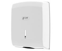Clar Systems T6100PB Dispensador de Papel Toalla, 600 Toallas, Blanco