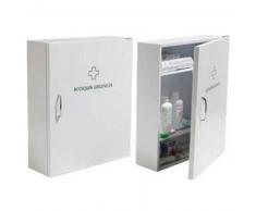 Botiquín B-2 de acero esmaltado en blanco con asa (2 modelos)