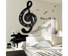 SUIBIANBA Reloj De Notas, Reloj De Pared, Sala De Estar, Personalidad Creativa, Dormitorio Simple, Rotafolio, Decoración Silenciosa, Reloj De Cuarzo Familiar -A2-23 * 42Cm