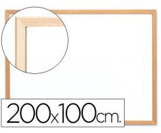 PIZARRA BLANCA Q-CONNECT LAMINADA MARCO DE MADERA 200X100 CM