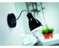 Nordlux 72991003 Cyclone - Lámpara de pared (bombilla E14 de 40W), color negro