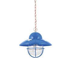 Lief LF12014 - Lámpara de suspensión, metal y cristal, color azul
