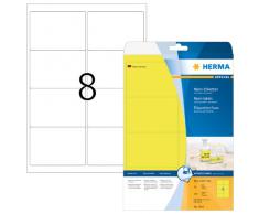 HERMA 5144 - Etiqueta autoadhesiva (9,91 cm, 6,77 cm) Amarillo