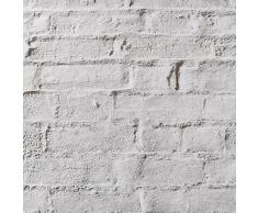 Navaris Pizarra magnética para Notas recados 60 x 40 CM - Tablero con diseño de Pared de ladrillo - Lavable con Soporte y Marcador magnético