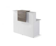 Mostrador De Recepcion Moderno De OFITURIA Color Blanco Perfecto Para Empresa y Oficina Con Entrega Inmediata 48-72H Medidas 1200x740x1150 MM