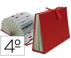 CARPETA FUELLE LIDERPAPEL CUARTO CARTON FORRADO BURDEOS