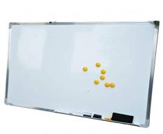 Pizarra Magnética Blanca con 10 Imanes, 1 Borrador y 4 Rotuladores - Blanca - 60x90cm