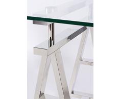 MY-Furniture – AIRA – Escritorio caballete de cromo y vidrio
