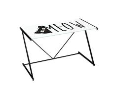 Mesa Escritorio de Cristal Blanca Moderna para Dormitorio Child - LOLAhome