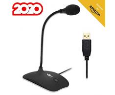 KLIM Talk – Micrófono USB de Escritorio para PC y Mac – Compatible con Cualquier Ordenador – Micrófono Profesional de Escritorio Audio [ Nueva 2020 Versión ]