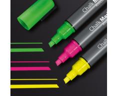 Sigel GL182 - Pack de 3 rotuladores de tiza con punta de 1-5 mm, colores rojo/verde/amarillo