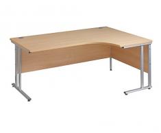 Escritorio esquinero ergonómico para diestros 1600 mm - Color: Madera de haya