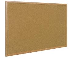 Bi-Office Earth Executive - Tablero de Corcho de Marco de MDF Roble, 60 x 45 cm