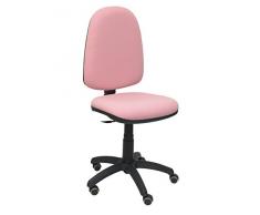 Piqueras y Crespo 04CP - Silla de Oficina ergonómica con Mecanismo de Contacto Permanente, Regulable en Altura y Ruedas de parquet, Color Rosa pálido